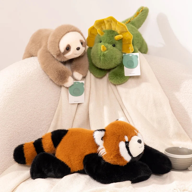 30-65Cm High Quality Plush Animals Raccoon Throw Pillow Soft Long-Arm Dinosaur Sloth Panda Koala Plush Toy Cushion Home Decor