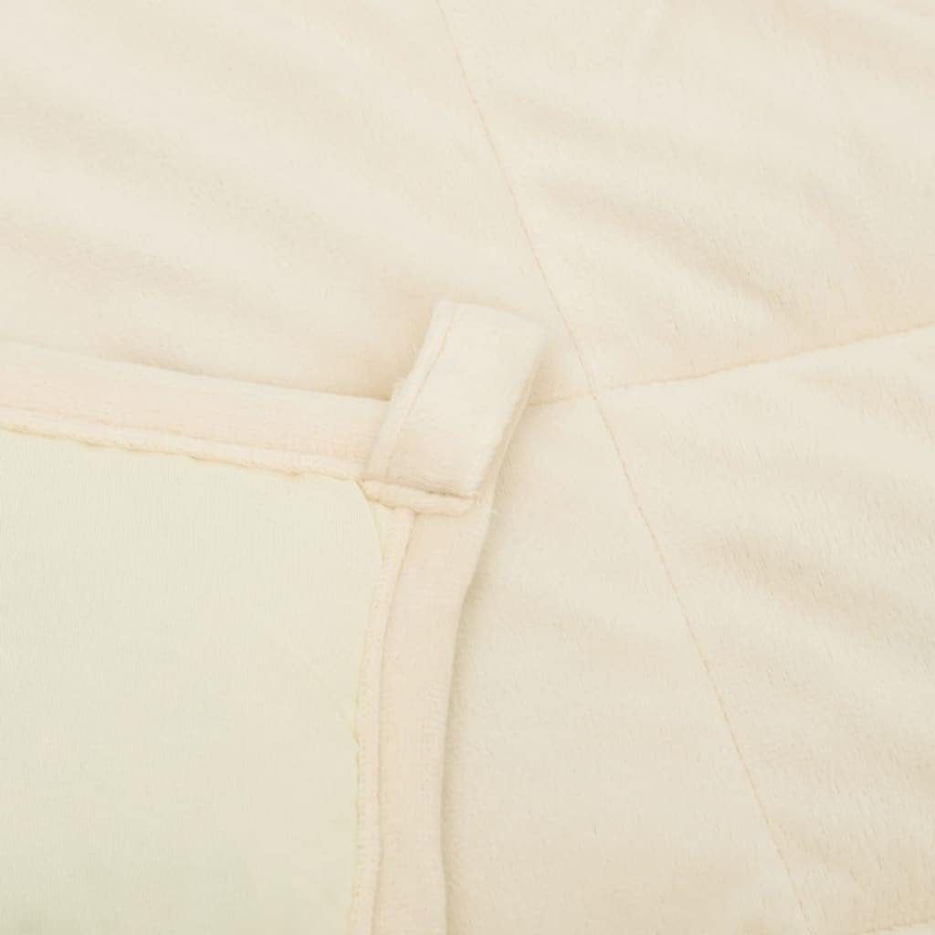 Couverture Lestée Crème Clair 140X200 Cm 6 Kg Tissu