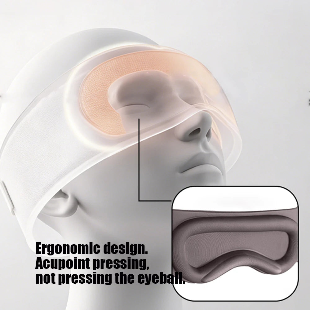 Weighted Eye Mask for Sleeping with Ear Cover 3D Blackout Blindfold Gravity Sleep Patchs Eyeshade Sleepmask for Side Sleeper