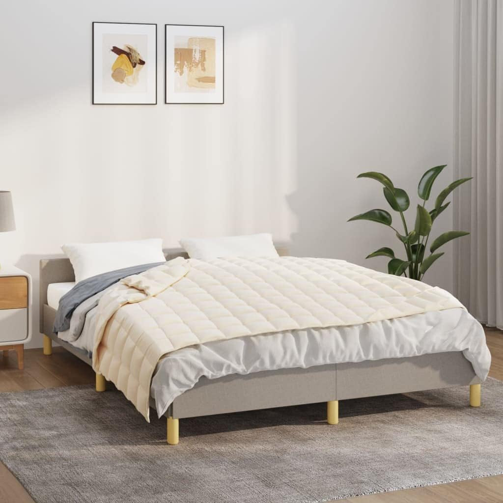 Couverture Lestée Crème Clair 140X200 Cm 6 Kg Tissu