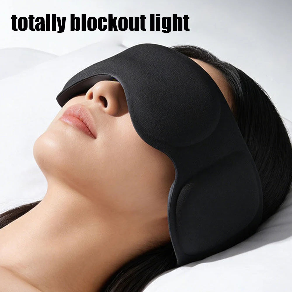 Weighted Eye Mask for Sleeping with Ear Cover 3D Blackout Blindfold Gravity Sleep Patchs Eyeshade Sleepmask for Side Sleeper