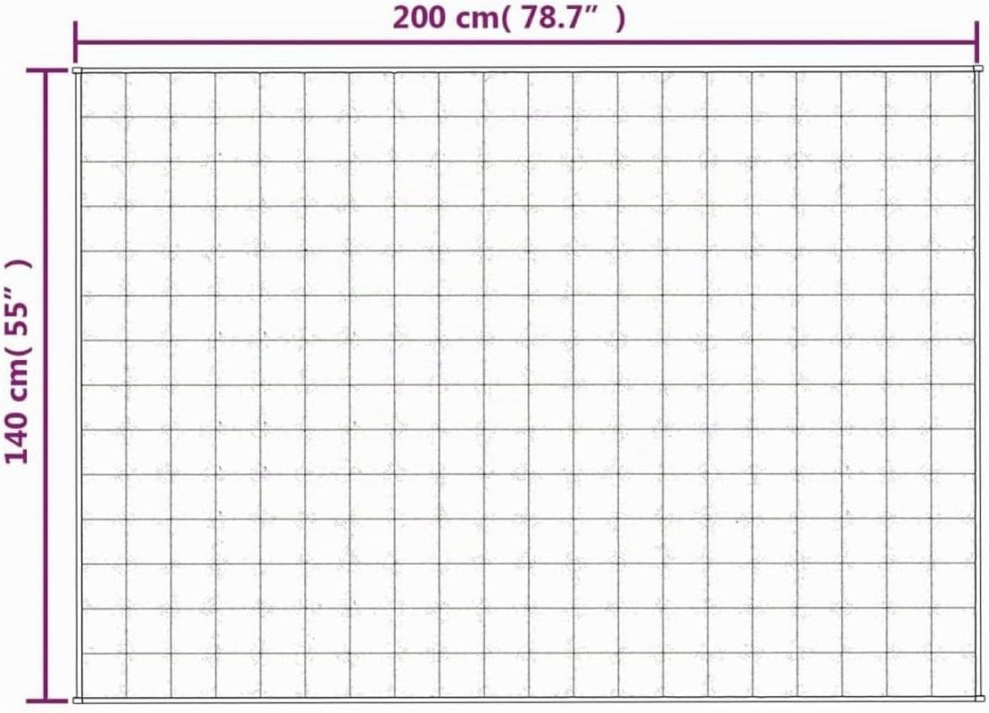 Couverture Lestée Crème Clair 140X200 Cm 6 Kg Tissu