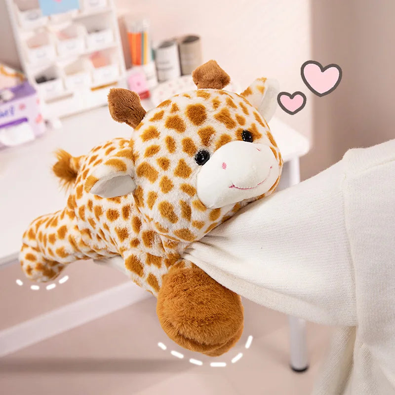 Lying Prone Stuffed Animals with Weighted Arms Red Panda Pink Bear Deer Koala Dinosaur Plush Toys for Sleep & Gifting