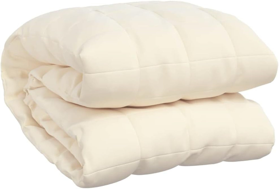 Couverture Lestée Crème Clair 140X200 Cm 6 Kg Tissu