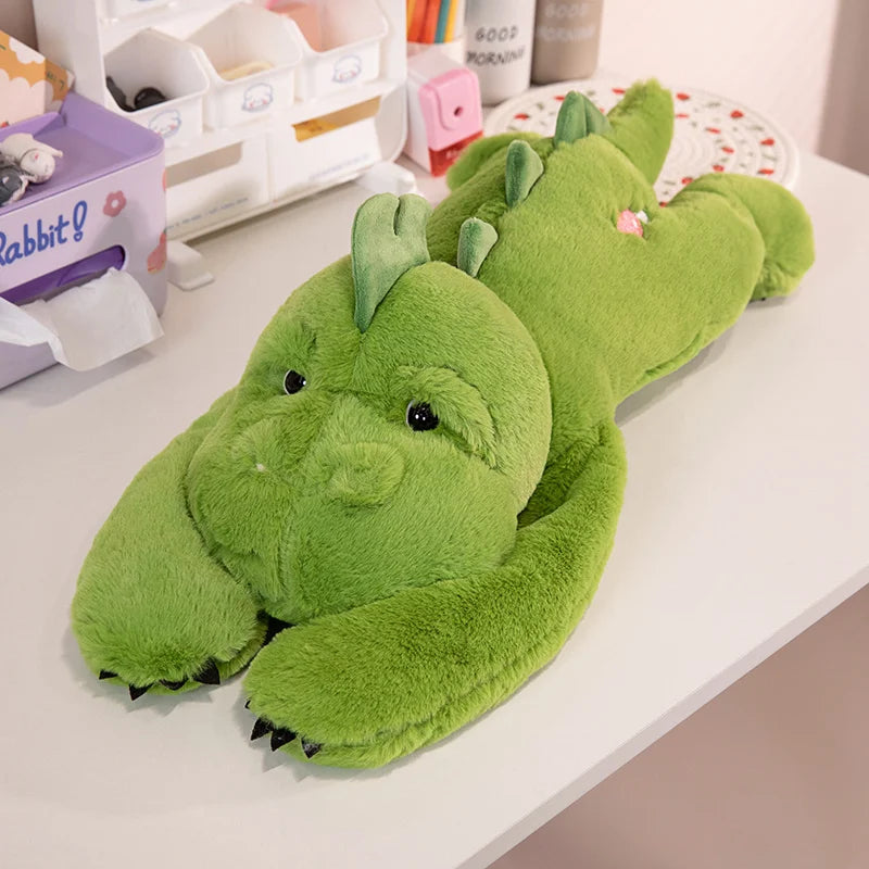 Lying Prone Stuffed Animals with Weighted Arms Red Panda Pink Bear Deer Koala Dinosaur Plush Toys for Sleep & Gifting